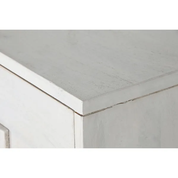 Sideboard Home ESPRIT White Rattan Mango wood 155 x 40 x 80 cm