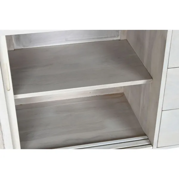 Sideboard Home ESPRIT White Rattan Mango wood 155 x 40 x 80 cm
