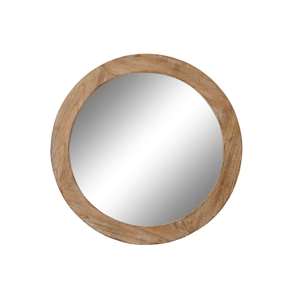 Sienas spogulis DKD Home Decor Brūns Dabisks Alpino 66 x 5 x 66 cm