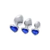 Anal plug S Pleasures Silver Dark blue