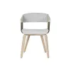 Обеденный стул Home ESPRIT Серый полиэстер Деревянный 51 x 55 x 76,5 cm