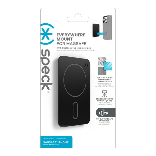 Speck Everywhere Mount + ClickLock - MagSafe Magnetic Mount (Black)