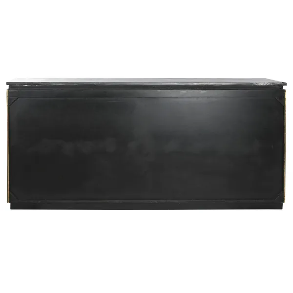 Sivupöytä Home ESPRIT Musta Hopeinen Messinki Marmori 180 x 40 x 85 cm 180 x 40 x 86 cm