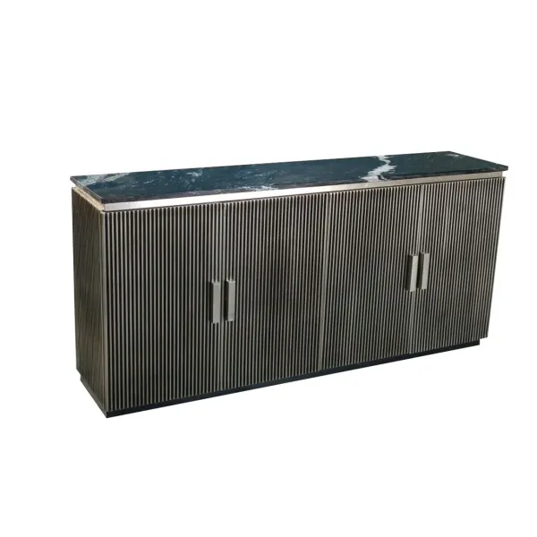 Устройство Home ESPRIT Чёрный Серебристый Латунь Мрамор 180 x 40 x 85 cm 180 x 40 x 86 cm