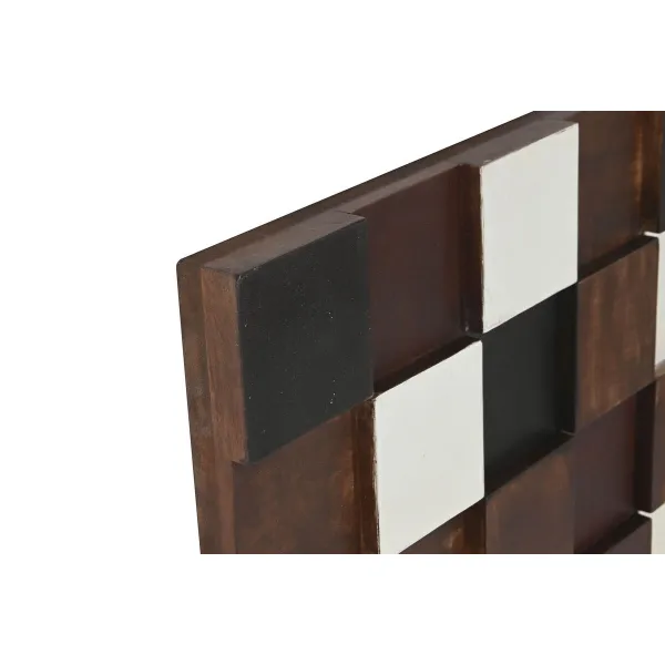 Seinäkoriste Home ESPRIT Valkoinen Musta Luonnollinen Moderni 90 x 4 x 90 cm