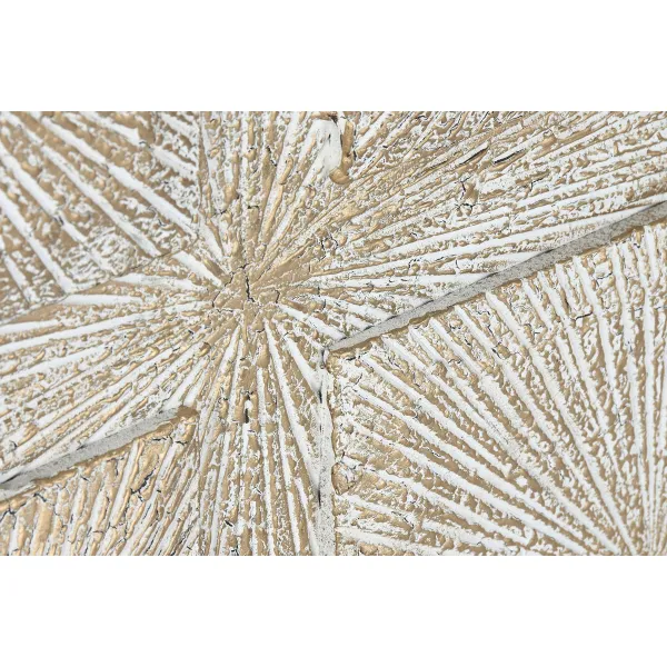 Sienu dekors Home ESPRIT Balts Bronza Moderns Kails 120 x 3,5 x 120 cm
