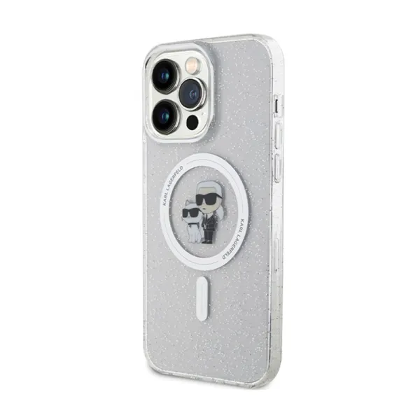 Karl Lagerfeld Karl & Choupette Glitter MagSafe - iPhone 14 Pro Max Case (Transparent)