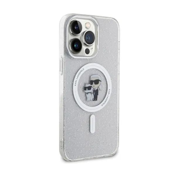 Karl Lagerfeld Karl & Choupette Glitter MagSafe - iPhone 14 Pro Max Case (Transparent)
