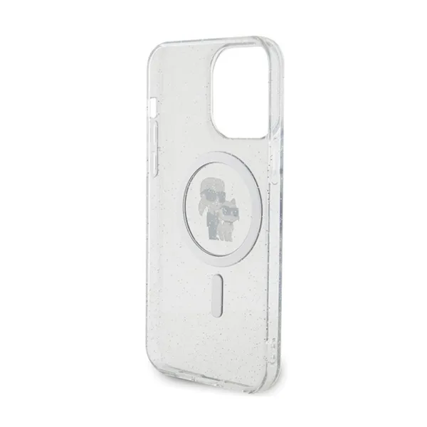 Karl Lagerfeld Karl & Choupette Glitter MagSafe - iPhone 14 Pro Max Case (Transparent)