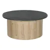 Кофейный столик Home ESPRIT Натуральный Темно-коричневый Ель 90 x 90 x 40 cm