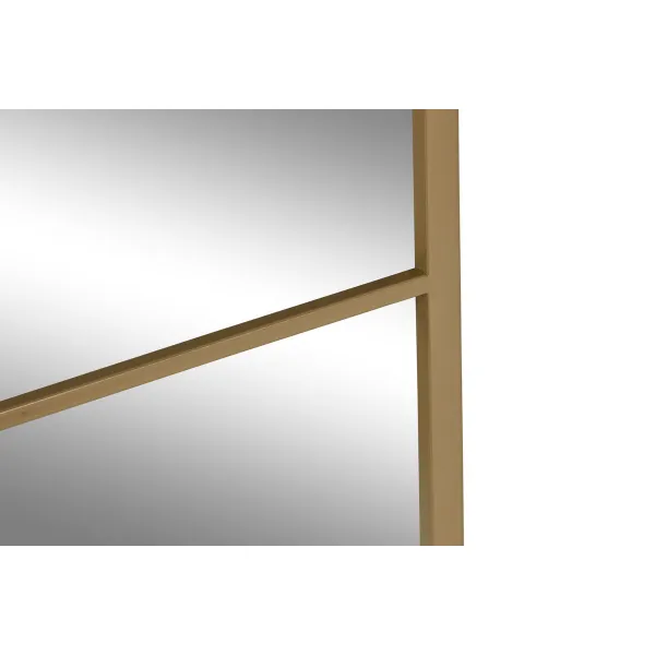 Seinäpeili Home ESPRIT Kullattu 90 x 2 x 90 cm