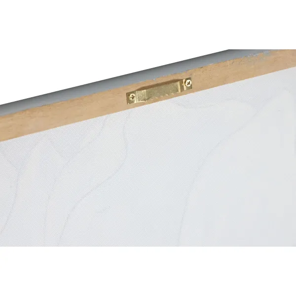 Полотно Home ESPRIT Белый Позолоченный Цветок романтик 60 x 3 x 60 cm (2 штук)