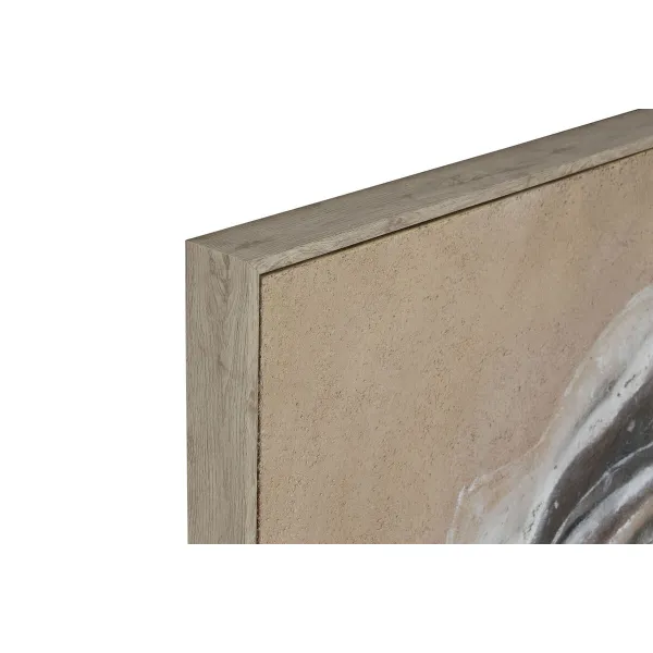 Painting Home ESPRIT White Beige Jute polystyrene Abstract Modern 102 x 3,2 x 102 cm (2 Units)