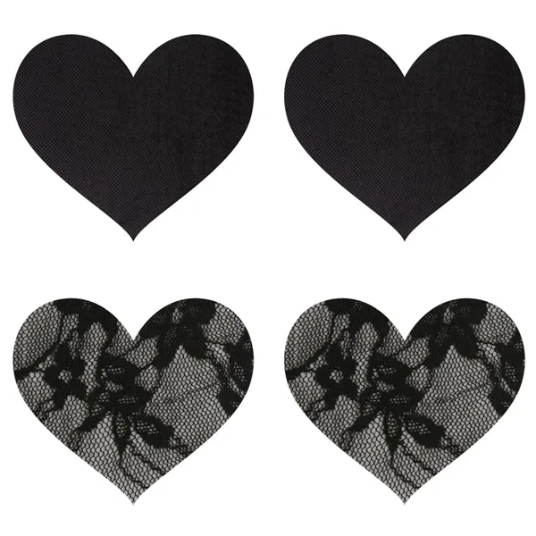 Nipple shield Peekaboo Black One size Hearts