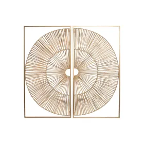 Sienu dekors Home ESPRIT Bronza Dabisks 50 x 2 x 100 cm (2 Daudzums)