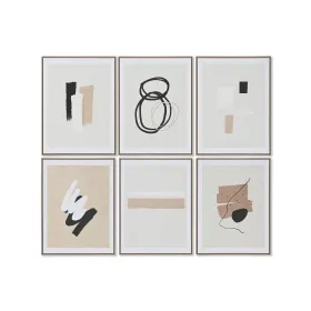 Drobė Home ESPRIT Ruda Juoda Rusvai gelsva Šiuolaikiškas Miesto 60 x 4 x 80 cm (6 vnt.)
