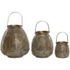 Набор подсвечников Home ESPRIT Позолоченный Металл 25 x 25 x 28 cm (3 штук)