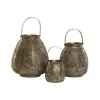 Набор подсвечников Home ESPRIT Позолоченный Металл 25 x 25 x 28 cm (3 штук)