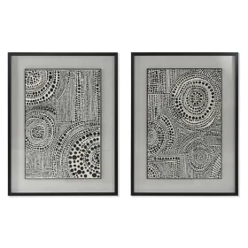 Paveikslas Home ESPRIT Juoda Raudona Šiuolaikiškas 75 x 4 x 100 cm (2 vnt.)