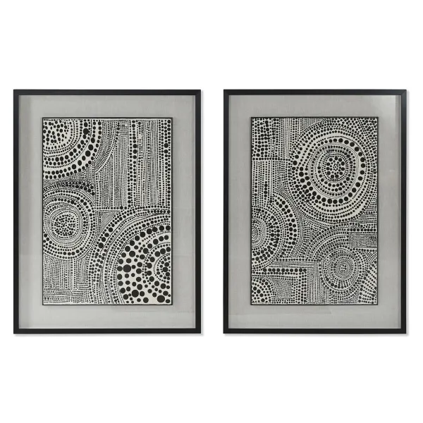 Картина Home ESPRIT Чёрный Красный современный 75 x 4 x 100 cm (2 штук)