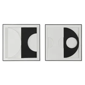 Картина 3D Home ESPRIT штукатурка Деревянный MDF 60 x 6,5 x 60 cm