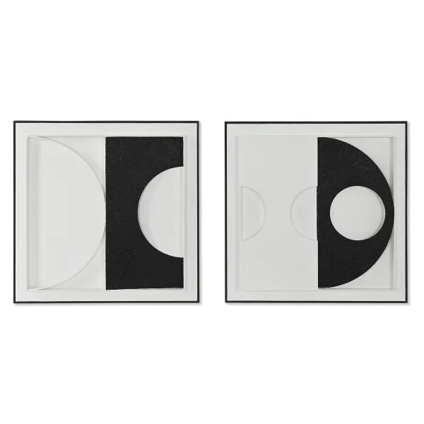 Картина 3D Home ESPRIT штукатурка Деревянный MDF 60 x 6,5 x 60 cm