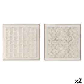 Картина 3D Home ESPRIT штукатурка Деревянный MDF 60 x 7 x 60 cm