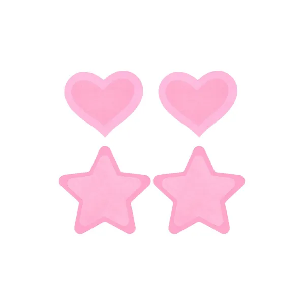 Nipple shield Peekaboo Pink One size Hearts Stars