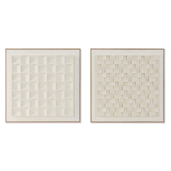 Painting 3D Home ESPRIT Plaster MDF Wood 60 x 7 x 60 cm