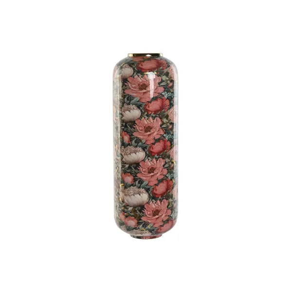 Vaza Home ESPRIT Spalvotas Rožinė Metalinis 25 x 25 x 69,3 cm
