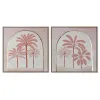 Glezna Home ESPRIT Bēšs Korāļi Plaukstas Koloniāls 60 x 2,5 x 60 cm (2 gb.)