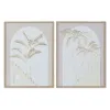 Maalaus Home ESPRIT Valkoinen Beige Palmut Skandinaavinen 45 x 2,2 x 60 cm (2 osaa)