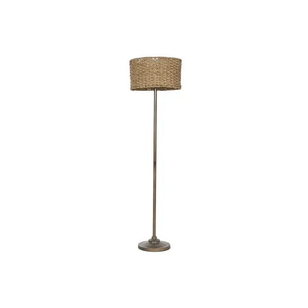 Lattialamppu Home ESPRIT Ruskea Luonnollinen 220 V 41 x 41 x 156 cm