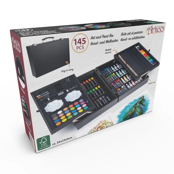 Artico - Art set for painting suitcase 145 pieces