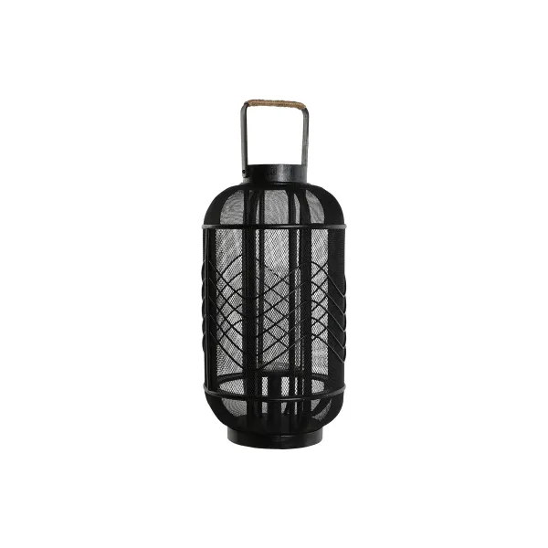 Kynttilänjalka Home ESPRIT Musta Metalli 25,5 x 25,5 x 46,5 cm