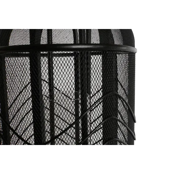 Kynttilänjalka Home ESPRIT Musta Metalli 25,5 x 25,5 x 46,5 cm