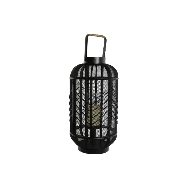 Kynttilänjalka Home ESPRIT Musta Metalli 25,5 x 25,5 x 46,5 cm