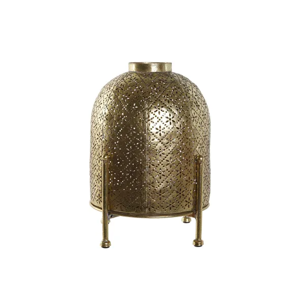 Svečturis Home ESPRIT Bronza Metāls Stikls 19 x 19 x 24,5 cm