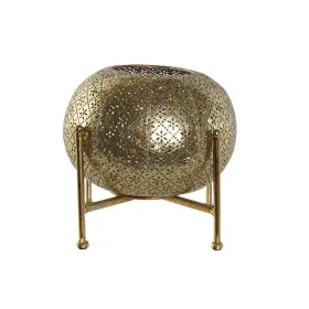 Подсвечник Home ESPRIT Позолоченный Металл Стеклянный 24 x 24 x 20 cm