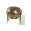 Подсвечник Home ESPRIT Позолоченный Металл Стеклянный 24 x 24 x 20 cm