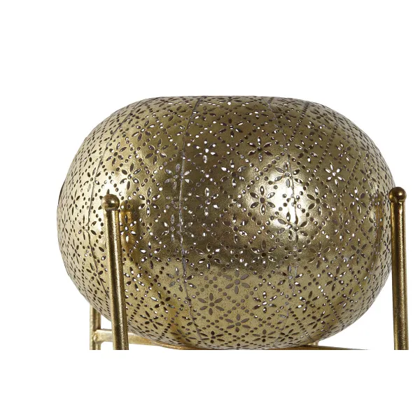 Подсвечник Home ESPRIT Позолоченный Металл Стеклянный 24 x 24 x 20 cm