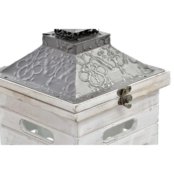 Žibintų rinkinys Home ESPRIT Natūralus Stiklas Eglė Arabas 26,5 x 26,5 x 65 cm (2 Dalys)