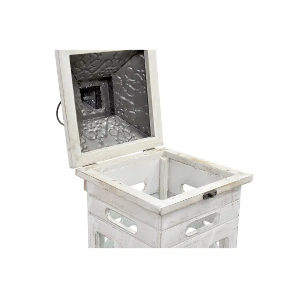 Lukturu komplekts Home ESPRIT Dabisks Stikls Egle Arābija 26,5 x 26,5 x 65 cm (2 Daudzums)
