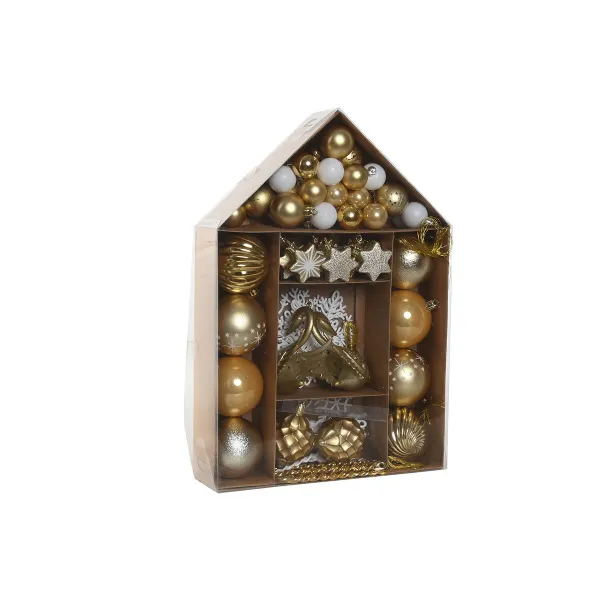 Eglītes rotājumi Home ESPRIT Bronza Polietilēns 28 x 7 x 40 cm (70 piezas)