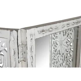 Širma Home ESPRIT Balta Mango mediena Veidrodis 152 x 2 x 182 cm