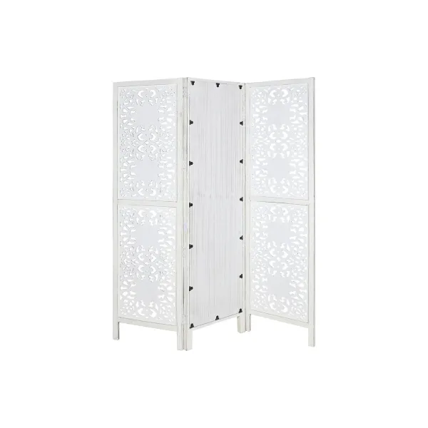 Širma Home ESPRIT Balta Mango mediena Veidrodis 152 x 2 x 182 cm