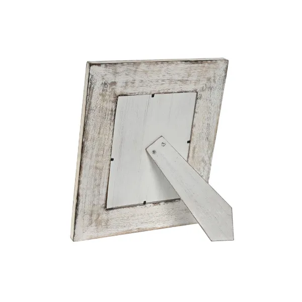 Foto rāmis Home ESPRIT Balts Dabisks Stikls Mango koks Zieds Indietis 26,5 x 2 x 31,5 cm