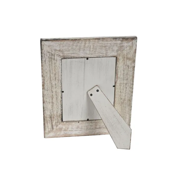 Foto rāmis Home ESPRIT Balts Dabisks Stikls Mango koks Indietis 26,5 x 2 x 31,5 cm