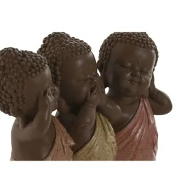 Dekoratīvās figūriņas Home ESPRIT Oranžs Korāļi Kaļķi Buda Austrumniecisks 15,5 x 6 x 13 cm