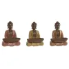 Dekoratyvinė figūrėlė Home ESPRIT Oranžinė Koralas Lima Derva Buda Rytietiškas 19,5 x 16 x 25,5 cm (3 vnt.)